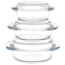 набір каструль скляних A-Plus 3шт.  1092  (4)
