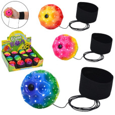 м`яч дитячий фомовий антигравітаційний 6,3см., на гумці, 12шт. в диспл. 26х7х21см.  MS 4897  (192)