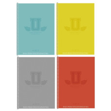 коледж-блок В5 80арк. на спіралі, матов. лам.. білий блок, кліт.  В5-СС-080-6525К  (64)