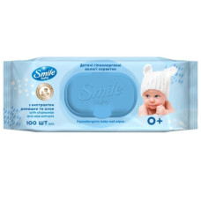 серветки вологі Smile Baby 100шт. з клапаном  (9)