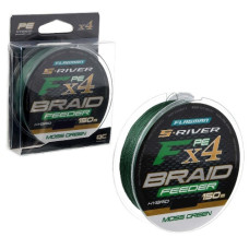 шнур Flagman S-River PE Braid Hybrid F4 Feeder 150м. Moss Green 0,12мм.  SRBH150-012