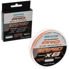 шнур Flagman Sherman Pro NG Braid X8 Fluo Orange 150м. 0,12мм.  F0010050