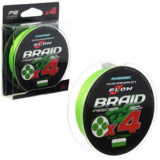 шнур Flagman Squadron Flow Feeder Braid X4 Fluo Green 150м. 0,14мм.  SQFLB150-014