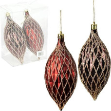 набір іграшок ялинкових 2шт. 17х6см., бордо  6279-6/241604D/119760  (1/54)