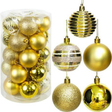 набір кульок ялинкових 6см. 25шт., золото  YH-9287/124016  (1/30)