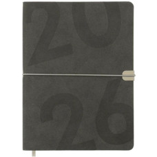 щоденник Buromax BEST сірий, датований на 2026 рік, А5, штучна шкіра  ВМ.2126-09