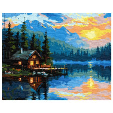 картина за номер. Ідейка 40х50см. "Озерний затишок"  КНО6355