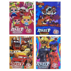 папір кольоровий Polly двосторонній крейдований А4 6кол./12арк. зшитий "книжкою"  (40)