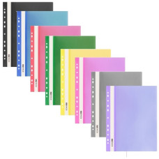 швидкозшивач пласт. Economix E31508  А4 з перфорацією, фактура "помаранч"  (10/300)