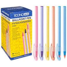 ручка Economix Kiss кульк. масл. синя 0,7мм.  Е10249  (50/1000)