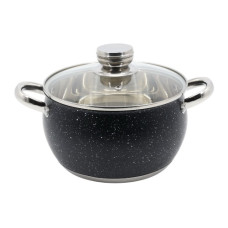 каструля A-Plus 1,7л. 16х9,5см. зі скляною кришкою  1394-WK  (12)