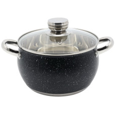 каструля A-Plus 5,8л. 24х13,5см. зі скляною кришкою  1397-WK  (12)