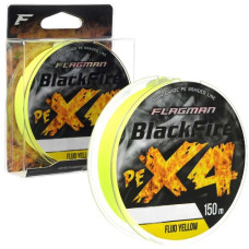 шнур Flagman BlackFire PE X-4 150м. 0,08мм. Fluo Yellow  X4B-008