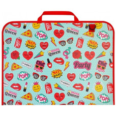 портфель Maxi пластиковий А3 на блискавці з ручками "Boho"  МХ30003-03  (20)