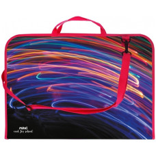 портфель Maxi пластиковий А3 на блискавці з ручками "Абстракція"  МХ30003-08  (20)