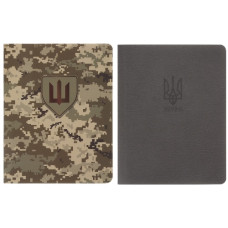 блокнот Buromax Military А6/64арк., обкл. та блок з синтетичного каменю, клітинка  ВМ.296190 (1/100)