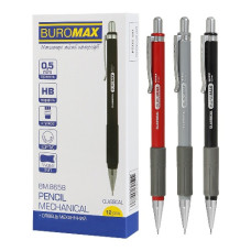 олівець мех. Buromax Classical 0,5мм., пластиковий корпус, з грипом  ВМ.8658  (12/864)