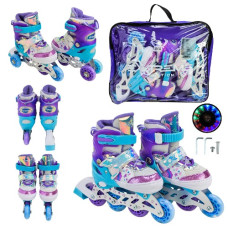 ролики колеса PU, світло, розмір S (30-33), в сумці 38х7х31см.  RL25433  (6)