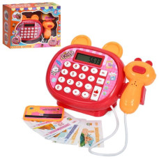 касовий апарат 16,5х11,5х11см. звук, світло, калькул., сканер, гроші, в кор. 21х17х9см. X858-1G (48)