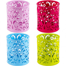 стакан для ручок J.Otten металевий сітка ажурний кольоровий 9,8х8см.  1938  (12/96)