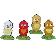 магніт J.Otten CG7219 "Милий півник" гумовий mix 6х4,5см.  (24)