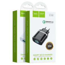 зарядний пристрій Hoco Smart QC3.0 на 1 USB  C12Q