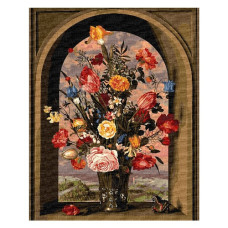 картина за номер. Ідейка 40х50см. "Композиція з квітів"  КНО2075