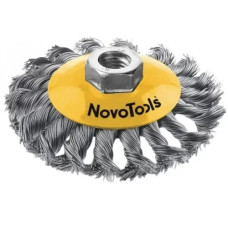 щітка конус NovoTools d-125мм. плетена сталь  NTBWBB12514ST