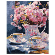 картина за номер. Ідейка 40х50см. "Вишукане чаювання"  КНО5684