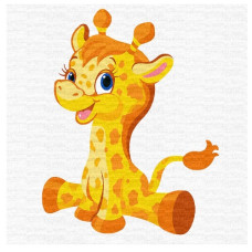 картина за номер. Ідейка 30х30см. дитяча "Маленький жираф"  КНО6085