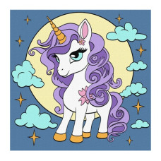 картина за номер. Ідейка 25х25см. дитяча "Казкова одноріжка"  КНО6107
