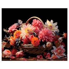 картина за номер. Strateg 40х50см. "Квітковий спокій"  АН1166