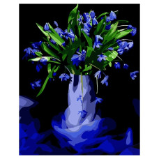 картина за номер. Strateg 40х50см. "Сині проліски"  АН1005