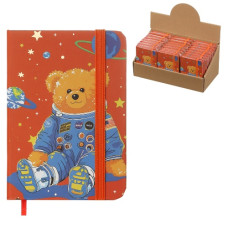 блокнот Zibi на гумці "Bear" А7, 80арк., тв. лам. обкл., блок крем. офс., кліт.  ZB.117103  (24/192)