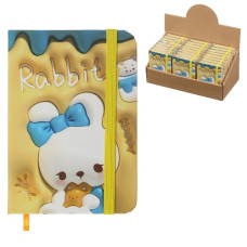 блокнот Zibi на гумці "Yammy" А7, 80арк., тв. лам. обкл., блок крем.офс., кліт.  ZB.117101 (24/192)