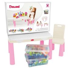 набір стіл дитячий + стілець + конструктор Doloni-toys  04660/11