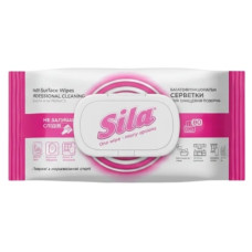 серветки вологі Sila для очищення поверхонь 80шт. з клапаном  (12)