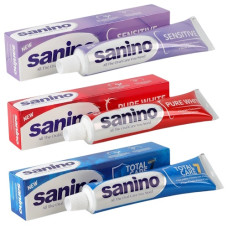 зубна паста Sanino  75мл. (в ас-ті)  (12)