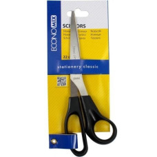 ножиці Economix E40414  22см., пласт. ручки, на бліст.  (12/144)