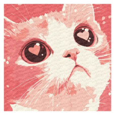 картина за номер. Ідейка 30х30см. "Закоханий кіт"  КНО6864