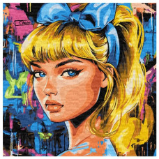 картина за номер. Ідейка 40х40см. "Сучасна Попелюшка"  КНО8602