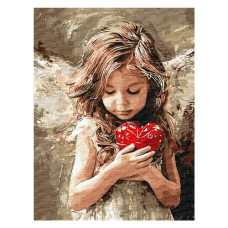 картина за номер. Ідейка 30х40см. "Ангел любові"  КНО8706