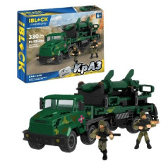 конструктор IBLOCK КрАЗ ЗРК 330 дет., 2 фігурки, в кор. 38х25,5х6см.  PL-921-456  (12)