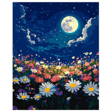 картина за номер. Ідейка 40х50см. "Містична ніч над весняним лугом"  КНО6386