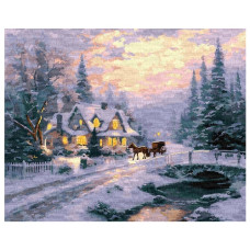 картина за номер. Ідейка 40х50см. "Новорічний спокій"  КНО6419