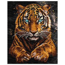 картина за номер. Ідейка 40х50см. "Дикий тигр"  КНО6812