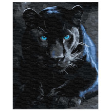 картина за номер. Ідейка 40х50см. "Дика пантера"  КНО6813