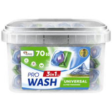 капсули для прання Pro Wash Альпійська свіжість  70шт.