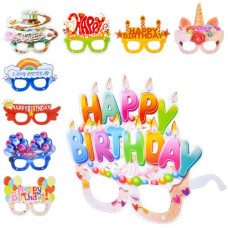 маска 19х15х2см., окуляри 13,5см. "Happy birthday"  МК 5506  (240)