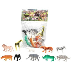 тварини дикі 10шт. в кул. 12х3х18см.  829  (192/384)
